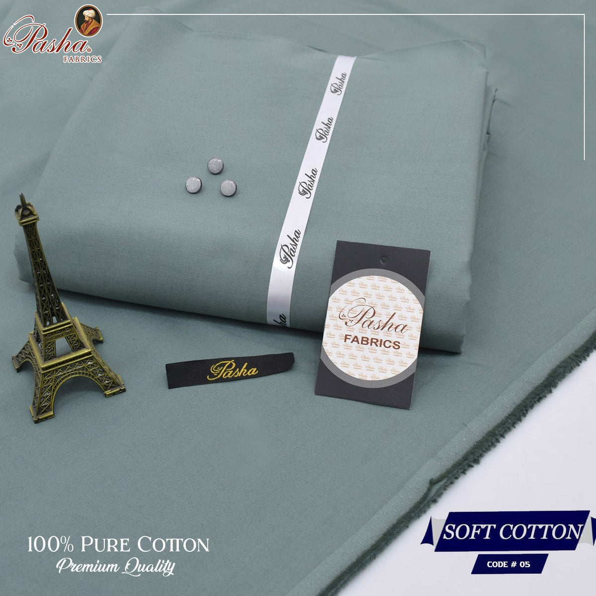 Pasha soft cotton suit for men in light blue shade