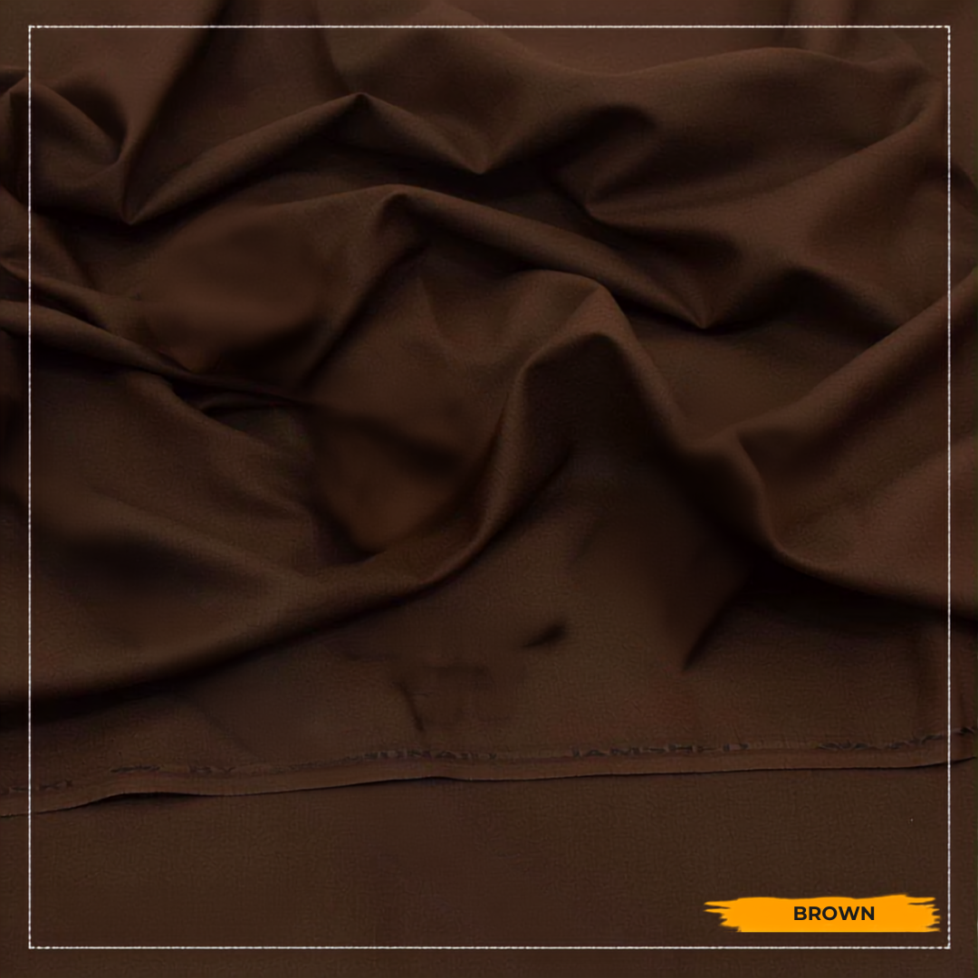 Premium Brown Boski Wash N Wear – Unstitched Suit