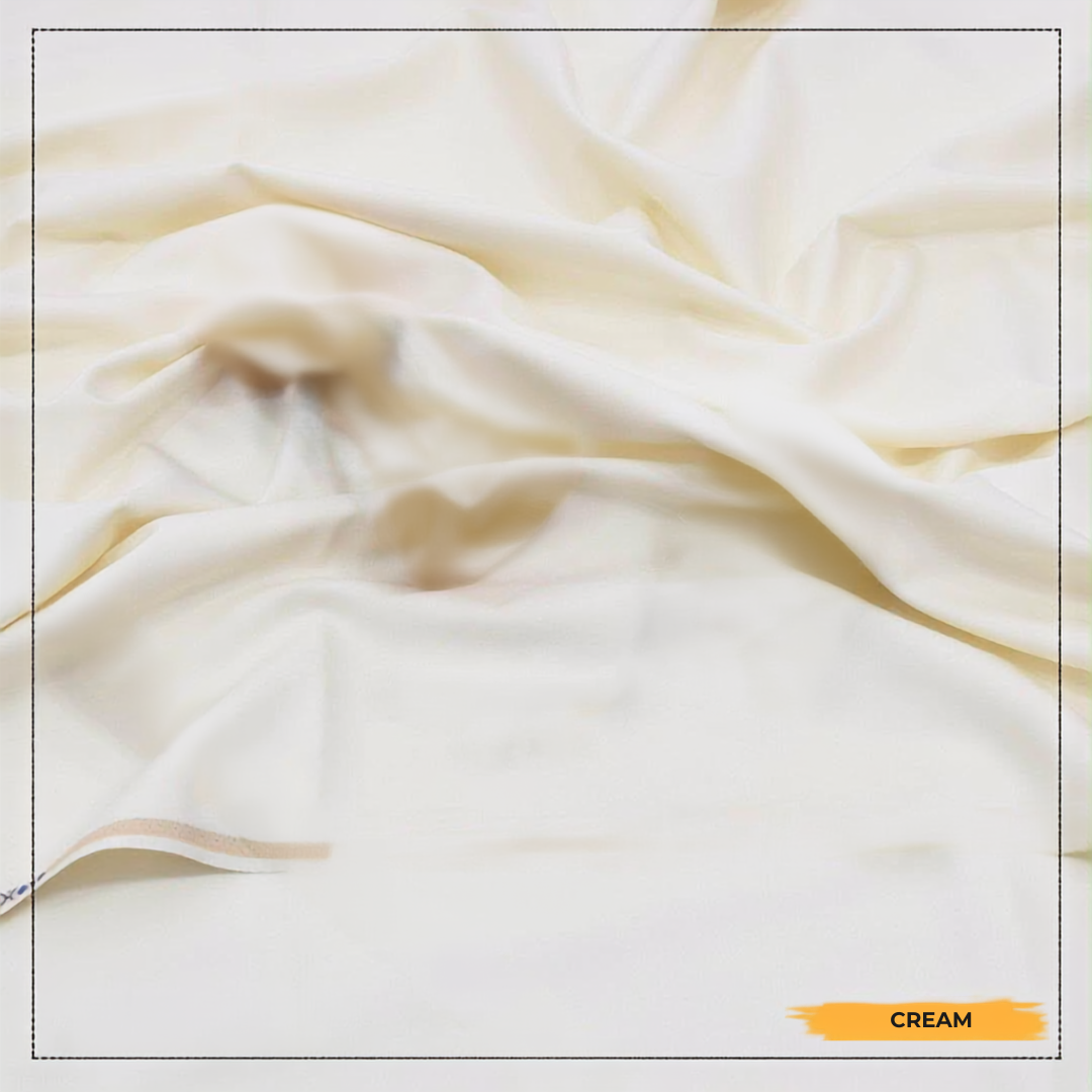 Premium Cream Boski Wash N Wear – Unstitched Suit