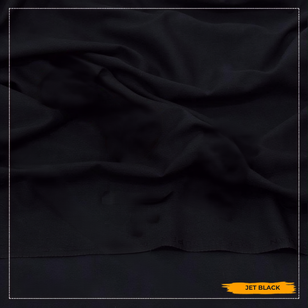 Special Jet Black Boski Wash N Wear – Unstitched Suit