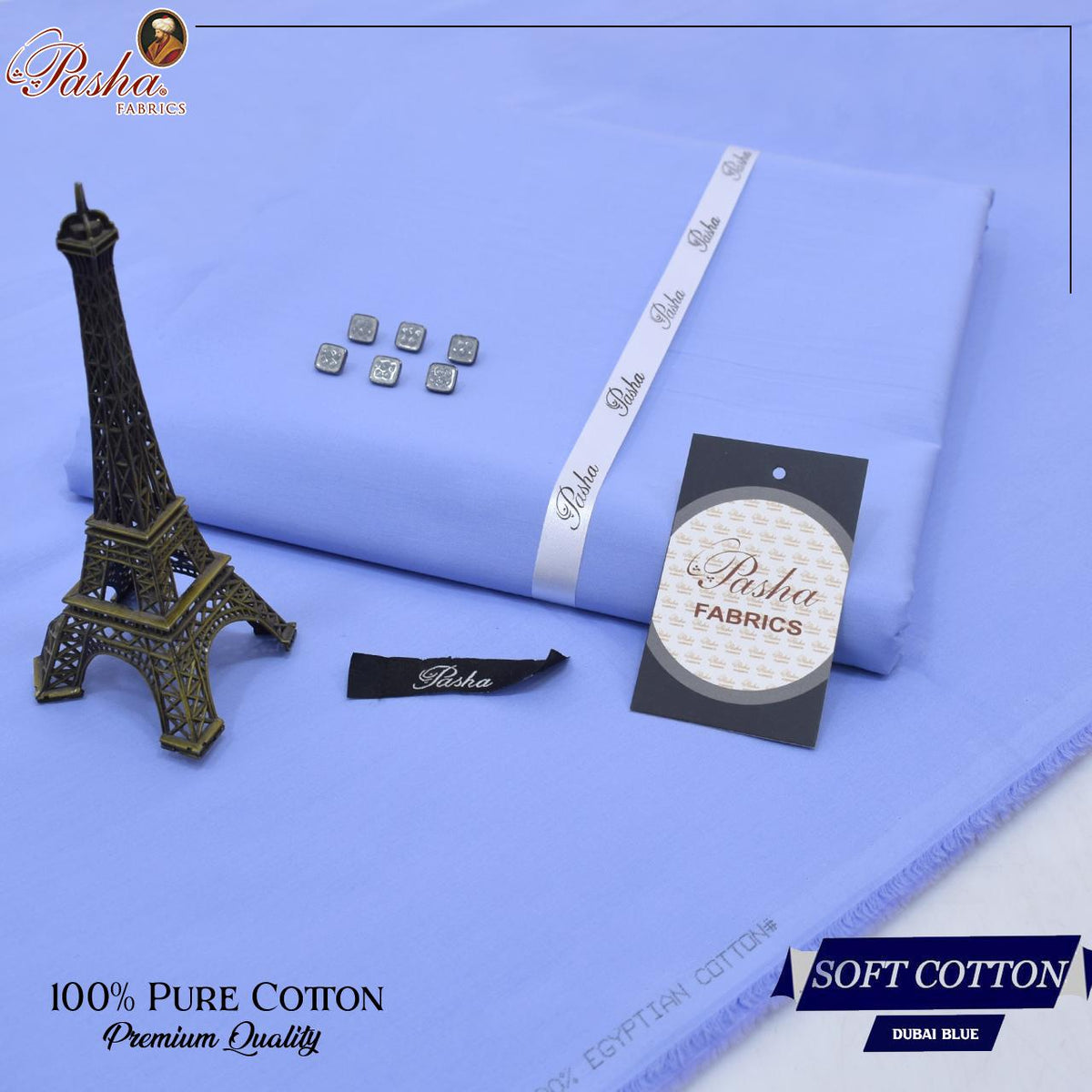 pasha soft cotton suit for men in dubai blue shade