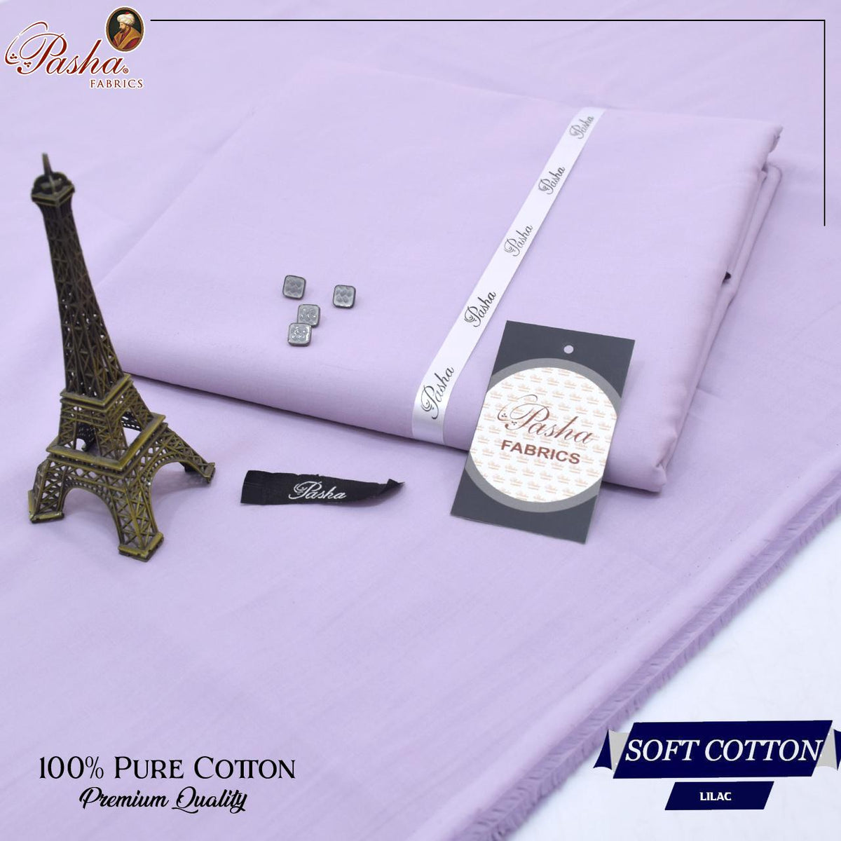 Pasha soft cotton suit for men in lilac