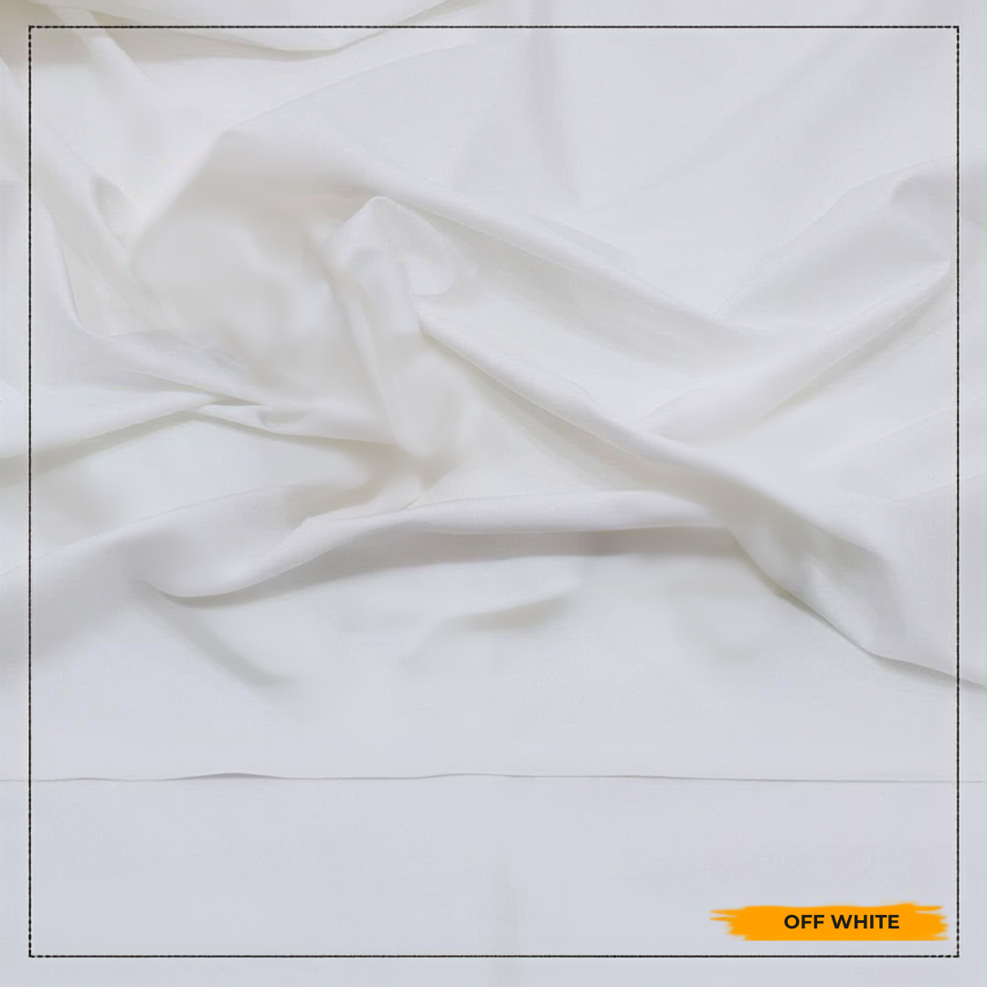 Premium Off White Boski Wash N Wear – Unstitched Suit